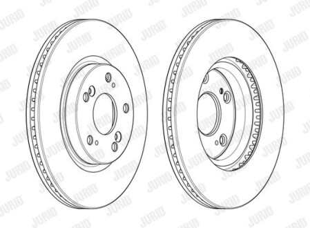 Фото автозапчасти гальмівний диск передній Honda Civic IX, X, HR-V Jurid 563127JC