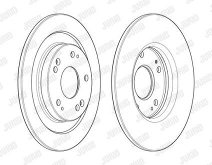 Фото автозапчастини гальмівний диск задній Honda Civic IX, VIII (2012-2016) Jurid 563128JC