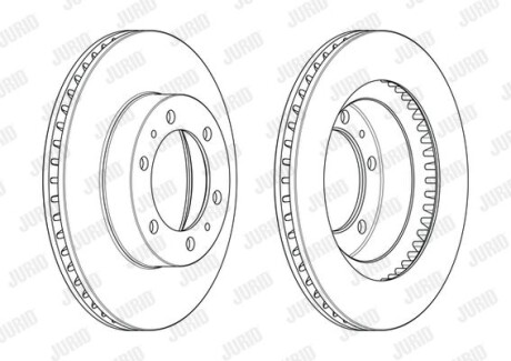 Фото автозапчастини гальмівний диск передній Toyota 4 Runner IV, FJ Cruiser, Land Cruiser Prado Jurid 563129JC