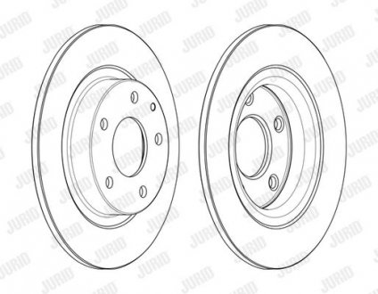 Гальмівний диск задня ліва/права MAZDA 6 2.0/2.2D/2.5 08.12- Jurid 563131JC