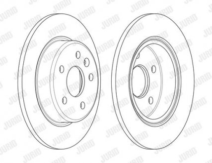 Диск тормозной задняя левая/правая OPEL ASTRA K 1.0-1.6D 06.15- Jurid 563143JC