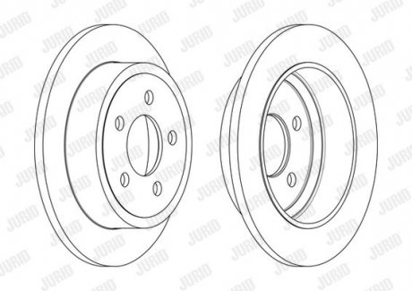 Тормозной диск задняя левая/правая JEEP CHEROKEE, WRANGLER II 2.4-4.0 08.96-01.08 Jurid 563189JC