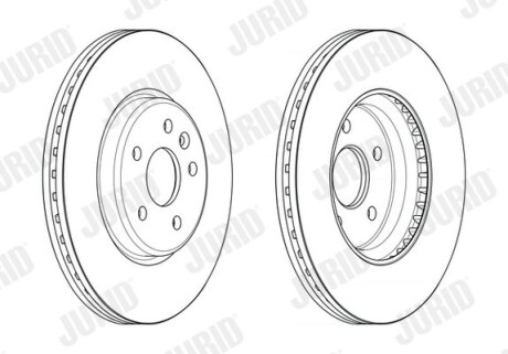 Фото автозапчасти гальмівний диск передній OPEL Astra 2015- Jurid 563246JC