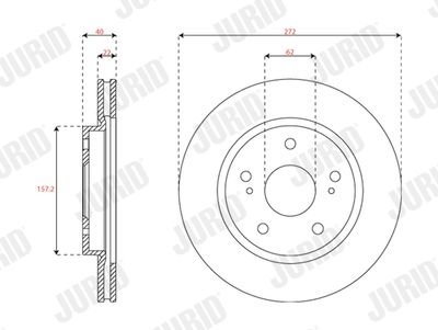 Фото автозапчасти гальмівний диск передній SUZUKI SWIFT Jurid 563272JC