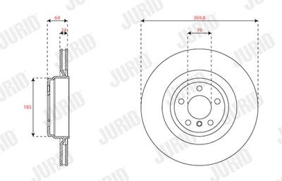 Фото автозапчасти гальмівний диск задній BMW 5-Series, 7-Series Jurid 563515JC1