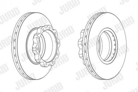 Фото автозапчастини диск гальмівний Jurid 567410J