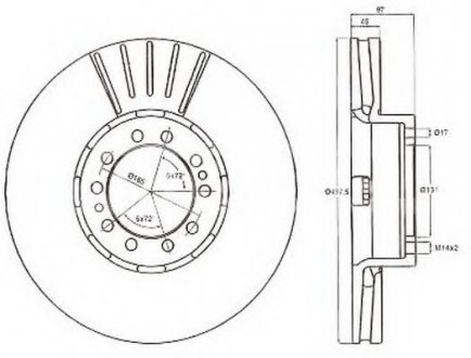 Тормозной диск Jurid 567953J (фото 1)