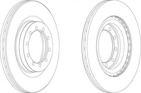Тормозной диск передняя левая/правая (290ммx22мм) Renault MASCOTT; RENAULT MASCOTT 01.99-12.10 Jurid 569101J (фото 1)