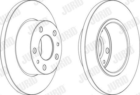 Фото автозапчасти тормозной диск Jurid 569105J