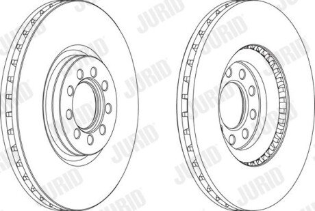 Фото автозапчасти диск тормозной передний левая/правая Jurid 569164J