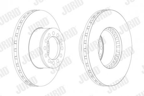 Фото автозапчасти 81508030040 диск гальм. 432x45mm x130mm Jurid 569263J