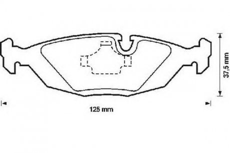 Фото автозапчасти колодки гальмівні BMW 316i, 318i, 320i, 323i, 324, 325, 325i, 518, 520i, 524, 525, 525i, 528i, 533i, Jurid 571300J