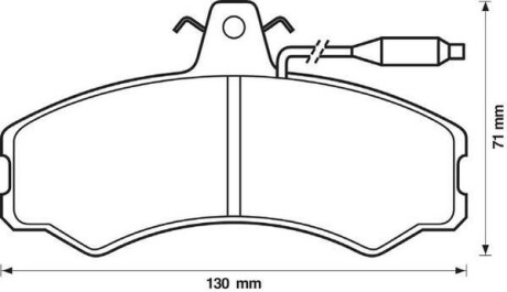 Фото автозапчастини гальмівні колодки передні ALFA ROMEO AR 6 / Citroen C25 / FIAT DUCATO / VW L 80 Jurid 571304J