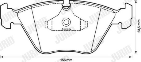 Фото автозапчастини гальмівні колодки передні BMW 3-Series, 5-Series, 7-Series, Z3, Z4 / Peugeot 605 Jurid 571355J