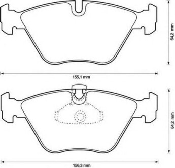 Фото автозапчасти колодки тормозные дисковые BMW 3 (E46), 5 (E39) передн. Jurid 571880J