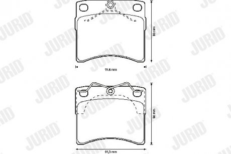 Фото автозапчастини колодки гальмівні дискові Jurid 571948J