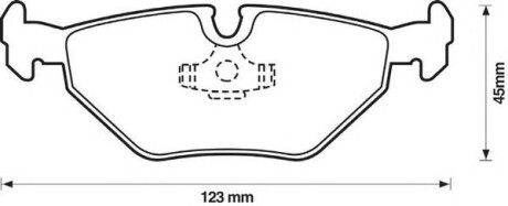 Фото автозапчастини гальмівні колодки задні BMW 3-Series, Z4 / Rover 75 / MG / Saab Jurid 571960J