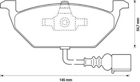 Фото автозапчастини гальмівні колодки передні Audi A2, A3 / Seat Leon, Cordoba / Skoda Fabia, Octavia / VW Caddy Golf Jurid 571971J