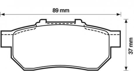 Фото автозапчастини гальмівні колодки задні Honda City IV, V, Civic V, VI, CRX III, Jazz II, III Jurid 572134J