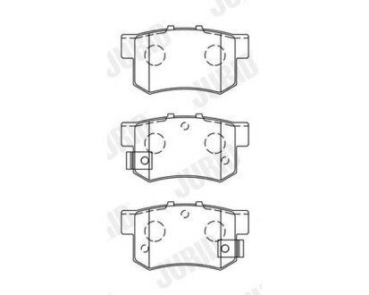 Фото автозапчасти колодки тормозные дисковые HONDA CR-V задн. Jurid 572138J