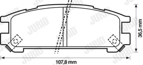 Фото автозапчасти гальмівні колодки задні Subaru Impreza, Legacy II, SVX Jurid 572197J