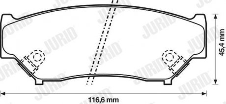 Гальмівні колодки, дискове гальмо (набір) Jurid 572247J (фото 1)