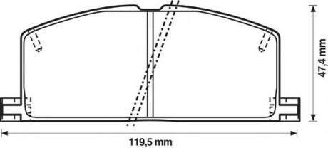 Фото автозапчастини гальмівні колодки передні Toyota Camry, Carina, Celica, Corolla / Lancia Dedra Jurid 572255J