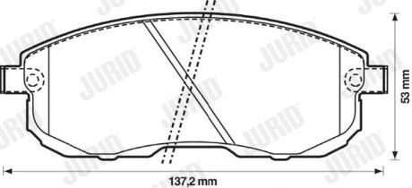 Фото автозапчасти nissan тормозные колодки передн.tiida 04-,juke 14-,maxima qx Jurid 572346J