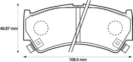 Фото автозапчастини гальмівні колодки передні Suzuki Baleno (1995-2002) Jurid 572433J