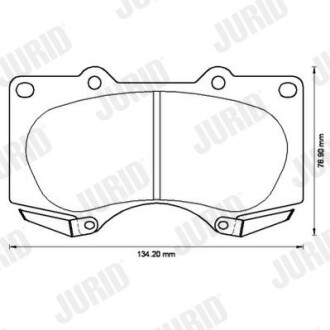 Фото автозапчасти колодки тормозные дисковые TOYOTA LAND CRUISER (J12) передн. Jurid 572515J