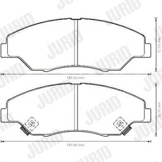 Фото автозапчасти гальмівні колодки передні KIA Retona, Sportage (1999-2003) Jurid 572536J