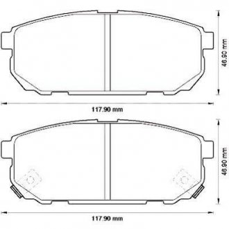 Фото автозапчасти kia тормозные колодки дисковые sorento 02- задн. Jurid 572549J