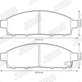 Фото автозапчасти колодки тормозные дисковые MITSUBISHI L200 передн. Jurid 572574J