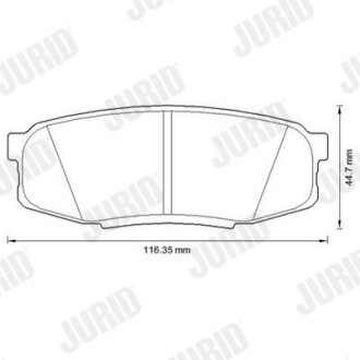 Фото автозапчасти керамические тормозные колодки задний LEXUS LX; TOYOTA LAND CRUISER 200, SEQUOIA, TUNDRA 4.0-5.7 09.00- Jurid 572597JC