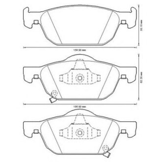 Фото автозапчасти колодки гальмівні Honda Accord IX 07/08->(manual trasmission) Jurid 572624J