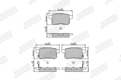 Фото автозапчасти колодки тормозные дисковые HONDA ACCORD 08- задн. Jurid 572626J