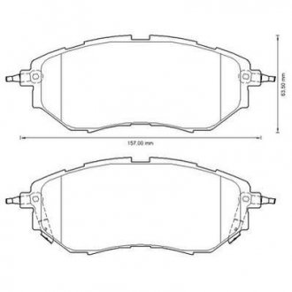 Гальмівні колодки передні Subaru BRZ, Forester, Legacy IV, V, VI, Levorg, Outback, Tribeca, WRX Jurid 572638J