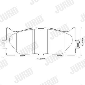 Фото автозапчасти колодки тормозные дисковые TOYOTA CAMRY передн. Jurid 572651J