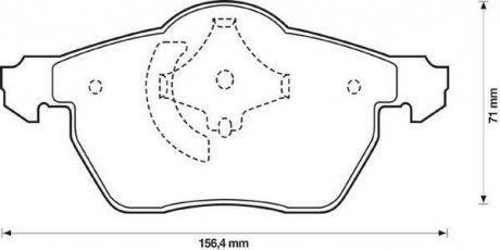 Гальмівні колодки, дискове гальмо (набір) Jurid 573052J