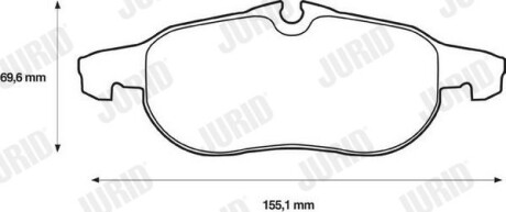 Фото автозапчасти керамические тормозные колодки передняя FIAT CROMA; OPEL ASTRA H, ASTRA H GTC, ZAFIRA B 1.8-2.2 03.05- Jurid 573089JC