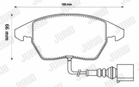 Фото автозапчасти колодки тормозные дисковые AUDI A3, SEAT, SKODA, VW передн. Jurid 573128J (фото 1)