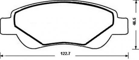 Керамічні гальмівні колодки передня CITROEN C1, C1 II; PEUGEOT 107, 108; TOYOTA AYGO 1.0/1.2/1.4D 06.05- Jurid 573135JC