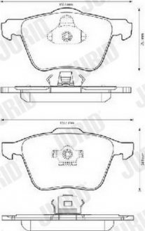 VOLVO Тормозные колодки передние S80,V70,XC70,XC90 Jurid 573143J