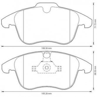 Фото автозапчастини гальмівні колодки задні Ford Galaxy, Mondeo / Land Rover Discovery / Freelander, Evoque / Volvo S60 Jurid 573201J