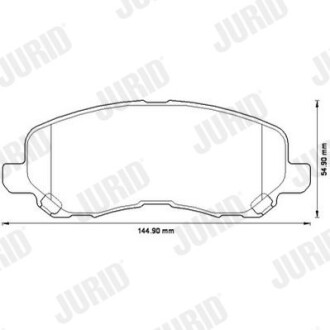 Фото автозапчастини гальмівні колодки передні Jeep Compass / Patriot / Mitsubishi Lancer / ASX / Galant Jurid 573278J