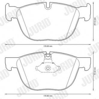 Фото автозапчасти колодки тормозные дисковые BMW X5, X6 передн. Jurid 573300J