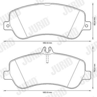 Фото автозапчасти керамические тормозные колодки передняя MERCEDES GLK (X204) 2.0-3.5 06.08-12.15 Jurid 573321JC