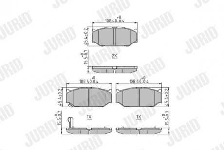 Дисковые тормозные колодки Jurid 573417J (фото 1)