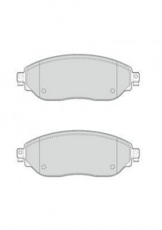 Комплект тормозных колодок передняя FIAT TALENTO; NISSAN NV300; OPEL VIVARO B; RENAULT TRAFIC III 1.6D/2.0D 05.14- Jurid 573656J (фото 1)