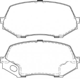 Фото автозапчасти комплект тормозных колодок MITSUBISHI CANTER (FB7, FB8, FE7, FE8) VII, CANTER (FE5, FE6) VI 3.0D/3.9D/4.9D Jurid 573662J